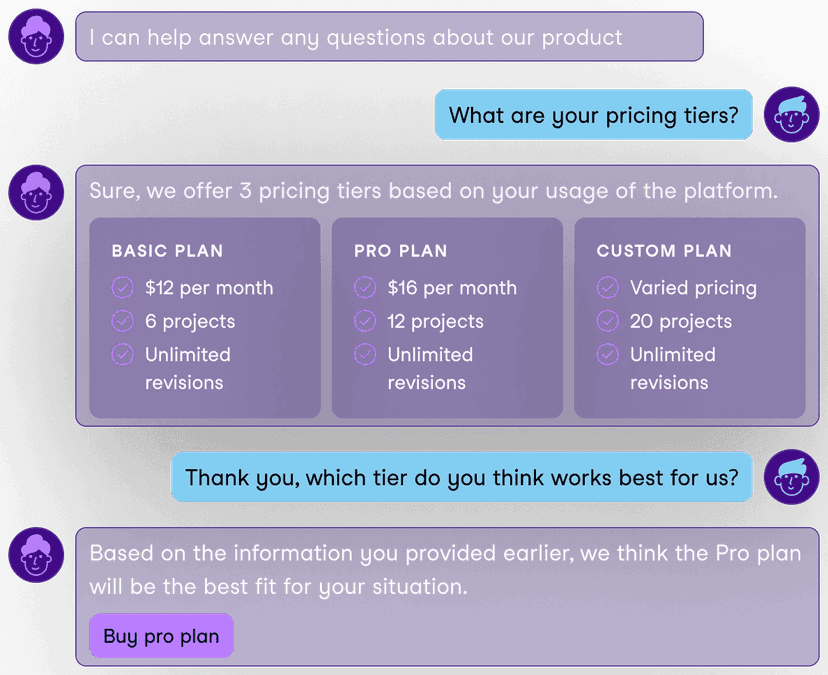 High volume chatbot interface
